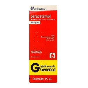 Paracetamol 200mg/ml Solução Oral 15ml União Química