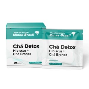 Chá Detox Com Hibiscus e Chá Branco Sabor Morango – 30 Sachês