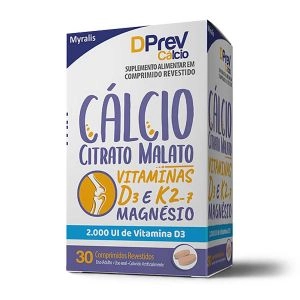 Suplemento Alimentar DPrev Cálcio 2.000UI Com 30 Comprimidos Myralis