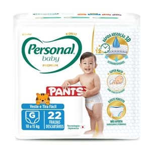 Fraldas Personal Baby Premium Pants G Com 22 Unidades