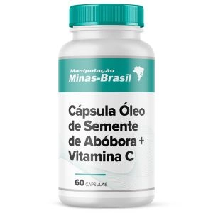 Cápsula Óleo de Semente de Abobora + Vitamina C 60 Cápsulas