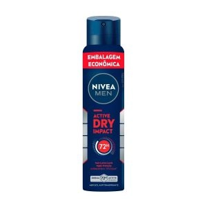 NIVEA MEN Desodorante Antitranspirante Aerossol Active Dry Impact 200ml