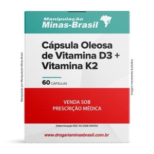 Cápsula Oleosa de Vitamina D3 10000ui + Vit K2120mcg 60 Cápsulas
