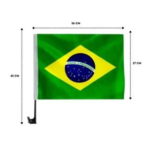 Bandeira do Brasil Em Tecido Para Janela Vidro Carro 30x40cm Neotrentina