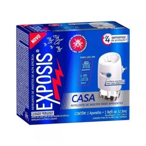 Repelente Elétrico Líquido Casa Aparelho e Refil 32,9ml Exposis