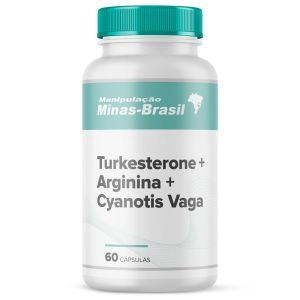 Turkesterone 500mg+Arginina 500mg+Cyanotis Vaga 250mg 60 Cápsulas