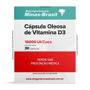 Cápsula Óleosa de Vitamina D3 10000ui/Coco 30 Cápsulas