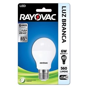 Lâmpada Led 6W 560 Lúmens Branca Rayovac