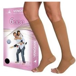 Meia Elástica 6000 Bege 20-30 Pequena Venosan