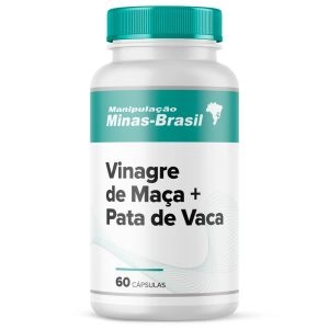 Vinagre de Maça 250mg + Pata de Vaca 250mg 60 Cápsulas