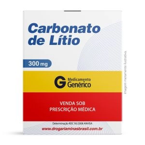 Carbonato de Lítio 300mg Com 60 Comprimidos Genérico Biolab