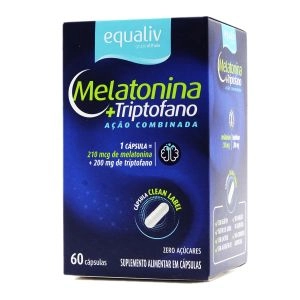 Suplemento Alimentar Melatonina e Triptofano Com 60 Cápsulas Equaliv