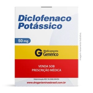 Diclofenaco Potássico 50mg Com 20 Comprimidos Revestidos Genérico Medley