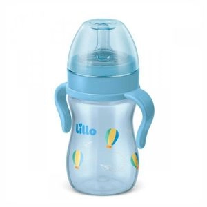Mamadeira Super Evolution Com Alça Azul De 240ml Lillo