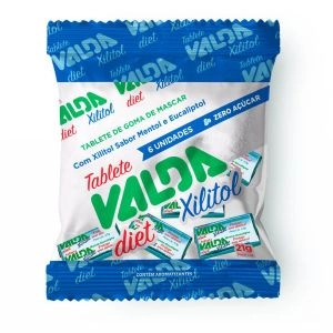 Valda Tablete Xilitol Diet Sachê Com 6 Unidades Canonne