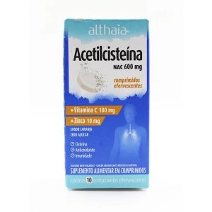 Acetilcisteína Nac 600mg Com 10 Comprimidos Efervescentes Althaia