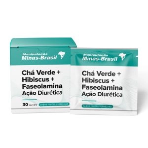 Chá Verde + Hibiscus + Faseolamina Ação Diurética 30 Sachês Frutas Vermelhas