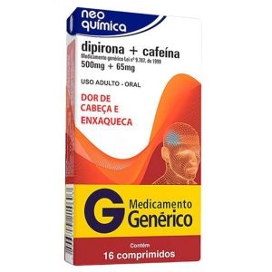 Dipirona Com Cafeína 16 Comprimidos Genérico Neo Química