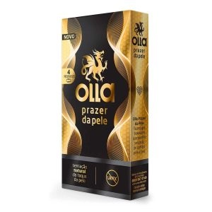 Preservativo Olla Prazer da Pele Com 4 Unidades