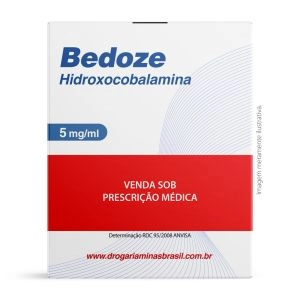 Bedoze Hidroxocobalamina 5mg/ml Solução Injetável Com 2 Ampolas De 1ml cada