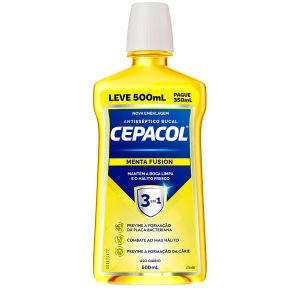 Antisséptico Bucal Cepacol Menta Fusion Leve 500ml Pague 350ml