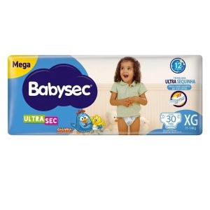Fralda Babysec Ultrasec Mega Galinha Pintadinha Xg Com 30 Unidades