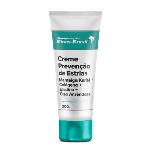 Creme Prevenção de Estrias Com Manteiga Karitê, Colágeno, Elastina e Óleo Amêndoas – 200G