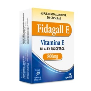 Fidagall E Vitamina E 800mg Com 30 Cápsulas Gallia
